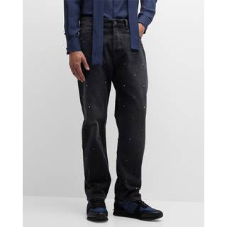 Valentino Rockstud straight jeans - black - 34
