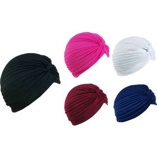 5 Kvinder stretchy Turban Chemo Cap Bennie Head Wrap Headwear (5 Reg)