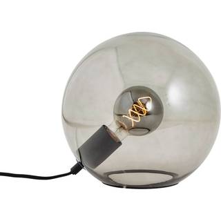 Glasbordlampe Belado sort/røggrå glat