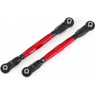 Traxxas - TRX8948R - Toe links, front (TUBES red-anodized, 7075-T6 aluminum, stronger than titanium) (88mm) (2)/ rod ends, rear (4)/ rod ends, fron