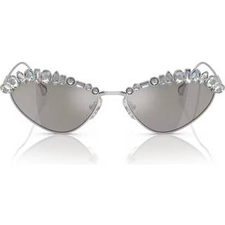 Swarovski Kvinde SK7009 40016G Solbriller Metal Sølv Grå Geometrisk Spejlet Spejl