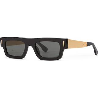 Retrosuperfuture Unisex 5SC COLPO FRANCIS BLACK Solbriller Acetat Sort Grå Firkantet Normal