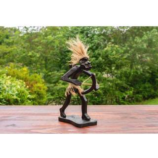G6 COLLECTION Håndlavet træ primitiv stammes sjov statue skulptur tiki bar håndlavet unik gave kunst dekorativ boligindretning accent figur dekor