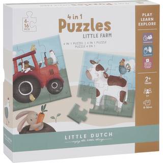 Little Dutch Puslespil 4-i-1 - Little Farm