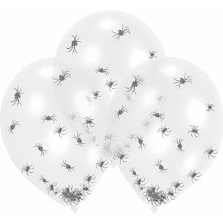 Transparente Latexballons mit Spinnen-Konfetti