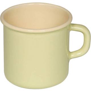 Riess Classic Pastell Becher / Topf mit Bördel 8 cm / 0,375 L gelb - Emaille - Gelb