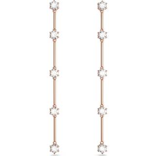 Constella Drop-Ohrhänger, Rundschliff, Weiß, Roségold-Legierungsschicht