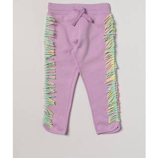 Stella McCartney Kids Fringed cotton jersey sweatpants - pink - Y 8