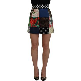 Dolce & Gabbana Multifarver Majolica Patchwork Mini Skirt