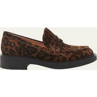 Gianvito Rossi Harris leopard-print suede loafers - brown - EU 37.5