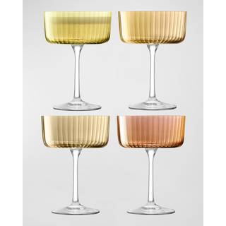 LSA International LSA International Amber and Orange Gems Assorted Set of 230ml Champagne Cocktail Glasses
