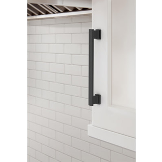 Amerock 10bx37093mb | Matte sort kabinettr?k | 6-5/16 tommer (160 mm) Center-til-center | 10 pakke | Triomphe | M?bler hardware