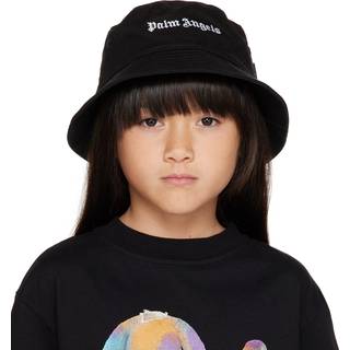 Palm Angels Kids Logo bucket hat - black - I