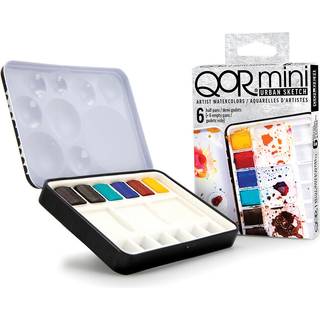 Qor Urban Sketch Half Pan Set af Golden 6 Half Pan Watercolors Professional Watercolor Paint Set