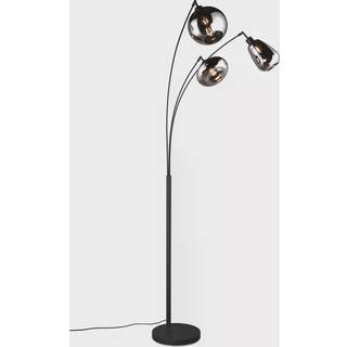 Lumina gulvlampe, 3-lys, sort/krom, glas