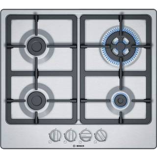Bosch Serie 4 PGH6B5B90 kogeplade Rustfrit stål Indbygget 60 cm Gaskomfur 4 zone(s)
