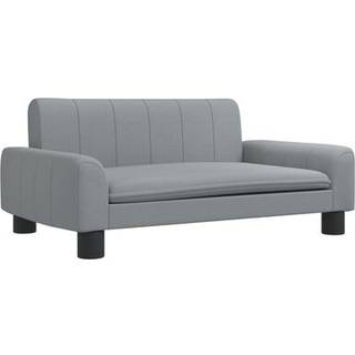 sofa til børn 70x45x30 cm stof lysegrå