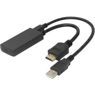 Deltaco USB-C til HDMI-adapter, 4K/60Hz, 0,2m - Sort
