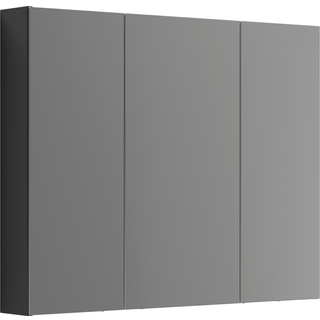 Scanbad Luna Style Spejlskab 80x100 cm m/3 låger - sort mat folie