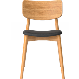 bruunmunch Chiara Chair Spisebordsstol Oak Natural Oil & Davos Black