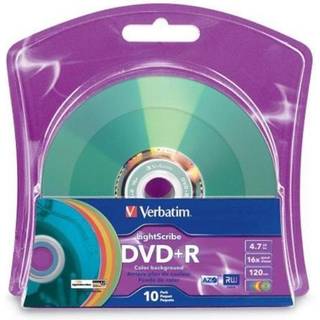 Verbatim 16x DVD Lightscribe Assorterede Color Blank Media 4.7 GB/120min - 10 Pack (96941)