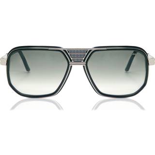 Cazal 666 002 61 Solbriller Mænd Black - Black Silver - 61mm