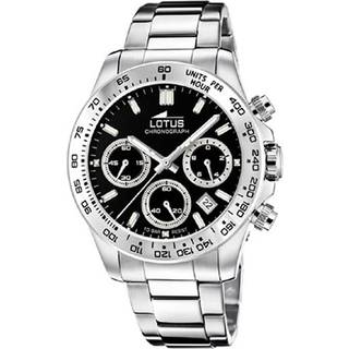 Lotus Freedom Chronograph herreur i stål med sort skive, Ø43