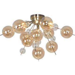 Loftlampe Explosion med ravfarvede kugler