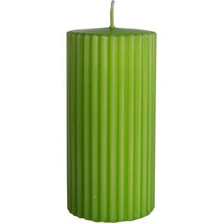 Windsor rillet bloklys 5,8x12 cm - æblegrøn (På lager i butik)
