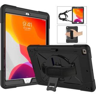 iPad 10.2" (2021 / 2020 / 2019) Håndværker Cover m. Håndholder & Skulderstrop - Sort