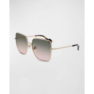 Lanvin LNV125S 729 60 Solbriller Kvinder Guld - Light Gold - 60mm