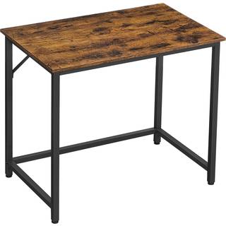 Vasagle Writing Desk, Computer Desk, Small Office Table, 80 x 50 x 75 cm, Study, Home Office, Simple Assembly, Steel, Industrial Design, Rustic Brown