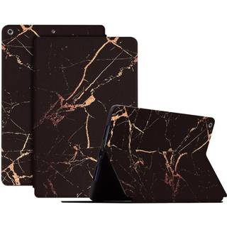 iPad 10.2" (2021 / 2020 / 2019) Tri-Fold Flip Cover - Marmor - Sort
