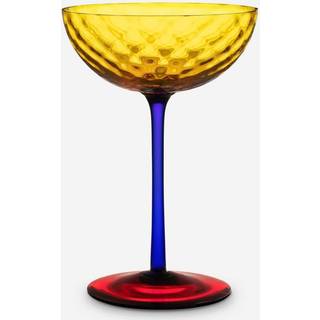 Dolce&Gabbana Casa Glassware - 'Carretto Siciliano' champagne glass, yellow and red in yellow 100% Murano Glass