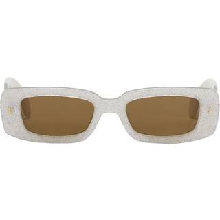 PALM ANGELS Unisex PERI022 Lala 8360 Glitter brown Solbriller Acetat Hvid Brun Firkantet Normal