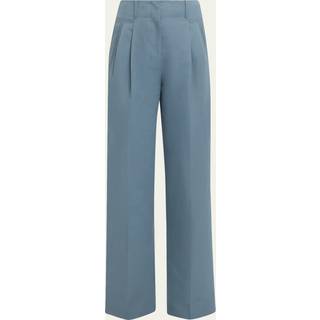The Row Gaugin high-rise cotton and ramie pants - blue - L