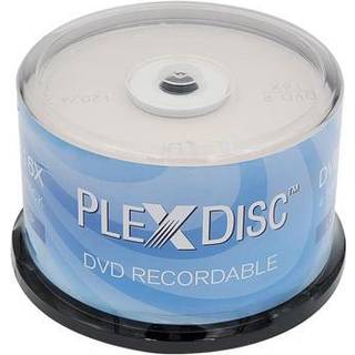 Plexdisc DVD-R 4.7GB 16X Logo Branded Recordable Media Disc-50 Disc Spindle (FFP) 632-814-Bx