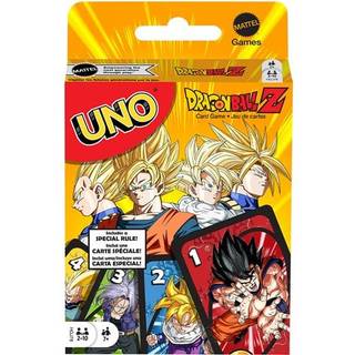 UNO Dragon Ball Z kortspil fra Mattel - Familieaften-udgave til 2-10 spillere med TV-serie-grafik og Shenrons ønskereglen