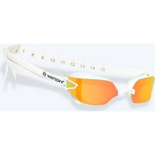 Watery konkurrence svømmebriller til børn - Power Lane - Hvid/guld