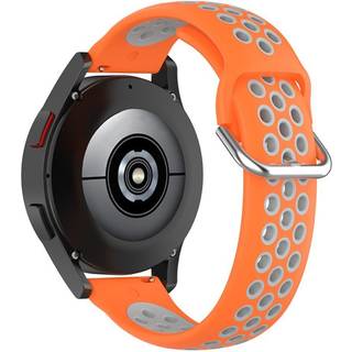 Universal Smartwatch To-Farvet Silikone Smartwatch Rem (20mm) - Orange / Grå