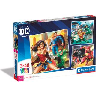 Clementoni DC Comics Justice League Puslespil 3x48 Brikker