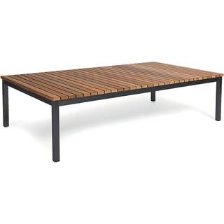 Skargaarden - Häringe Lounge Table Small, Black Stainless Steel, Teak Slats - Udendørs små borde og sideborde - Joacim Wahlström,Carl Jägnefeldt - Træ farvet - Metal/Træ