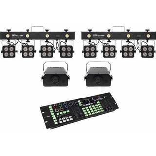 Eurolite sæt: 2 x LED KLS-180 + 2 x LED WF-40 + DMX LED Color Chief