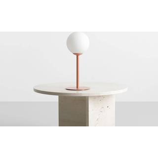 Bordlampe Joel, højde 35 cm, koral/hvid