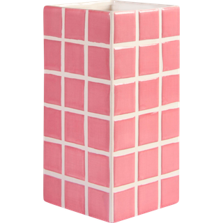 Design-vase Tile med fliselook, H 21 cm