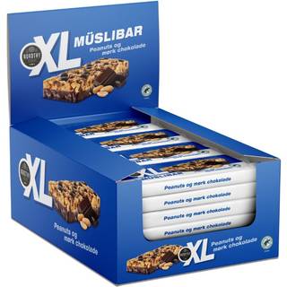 XL Müsli Bar Peanuts & Mørk Chokolade (24 x 50g)