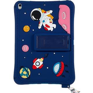 iPad 10.2" (2021 / 2020 / 2019) / iPad Pro 10.5 / iPad Air (2019) Børne Cover m. Standerfunktion & Cartoon - Mørkeblå