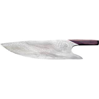 Güde The Knife Damast-Stahl Kochmesser 26 cm - Griff Grenadillholz - Braun,Silber