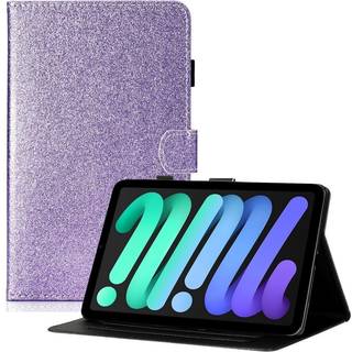 iPad 11" (2025) / iPad 10.9" (2024/2022) Glitter Flip Cover m. Flipstander & Kortholder - Lilla