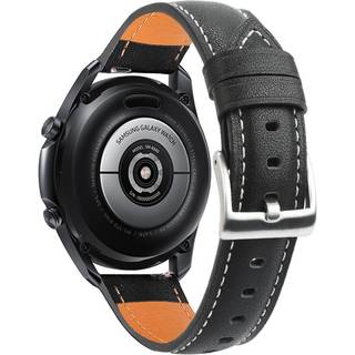 Samsung Galaxy Watch 3 (45 mm) armbånd Ægte læder Sort